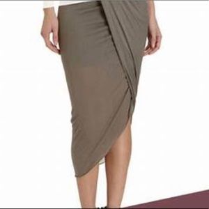 Helmet Lang Asymmetrical wrap skirt